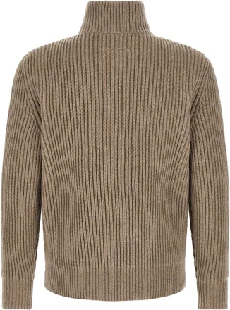 Maison Margiela Ribbed Wool Blend Jacket - Beige