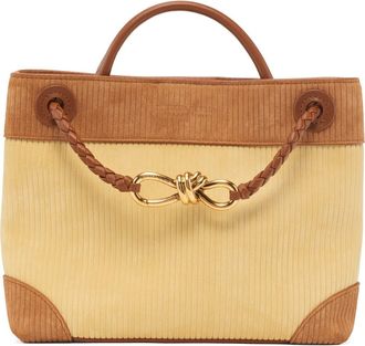 Bottega Veneta Small Andiamo Corduroy & Suede Top Handle Bag in 9310 Butter/Amber-Mb at Nordstrom