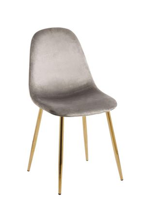 Regalos Miguel Sillas Comedor - Silla Golden Teok Terciopelo - Gris
