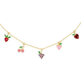 Girls Crew Fruit Basket Choker Necklace in Gold at Nordstrom