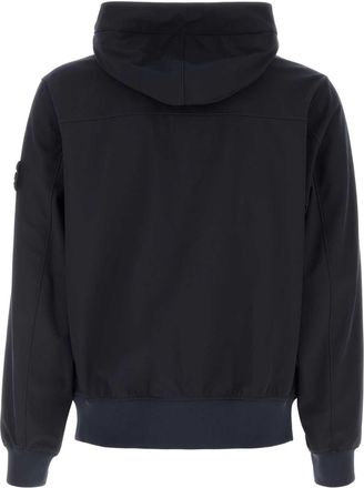 Stone Island Mens Navy Blue Stretch Polyester Jacket Giubbini