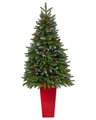 Nearly Natural 62In. Snow Tipped Portland Spruce Artificial Christmas Tree