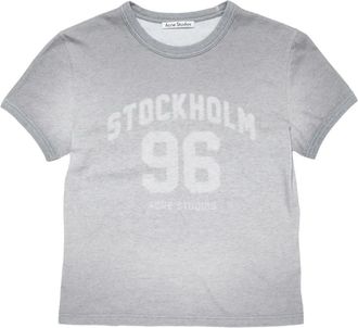 Acne Studios T-shirt con effetto spray - Grigio