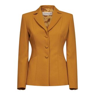 Blanca Vita Jassen, Dames, Geel, M, Leer, Izamal Blazer