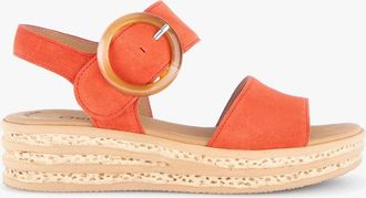Gabor Womens Gabor ANDRE Womens Ankle Strap Sandals Orange - Size: 4.5