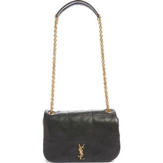 Saint Laurent Mini Jamie 4.3 Patchwork Leather Shoulder Bag in Noir at Nordstrom