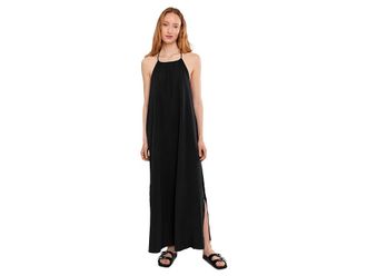 Beyond Yoga Go With The Flow Halter Dress Womens Dress True Black : SM