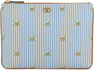 Valentino Garavani VLogo Signature Pouch - Heren - Toilettassen - Veelkleurig - ONE Size - Leer - Tassen