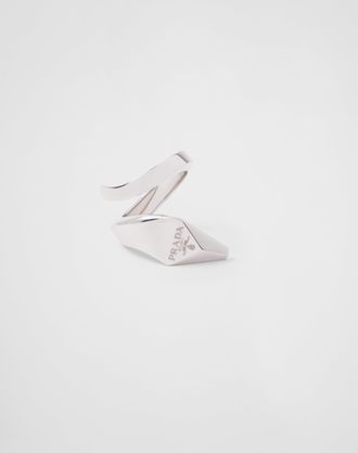 Prada Eternal Gold toi et moi snake ring in white gold