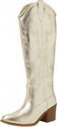 Dirty Laundry Womens Upwind Western Knee High Boots In Gold