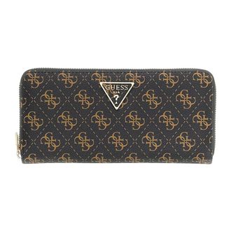 Guess Laurel Zip-Around Wallet - female - Guess - Wallets & Cardholders - Brown - ONE SIZE - Accessories