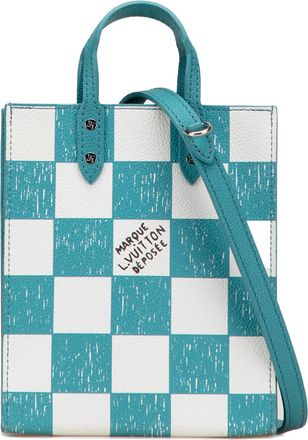 Louis Vuitton Pre-owned Womens Petit Sac Plat Checkered Tote - White Leather - One Size