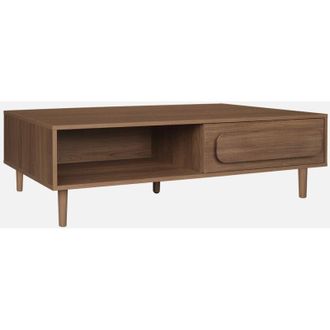 Sweeek Tavolino basso vintage effetto legno 1 cassetto