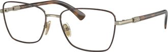 Vogue Eyewear Womens Vo 4271-B Eyeglasses In Havana Pale Gold