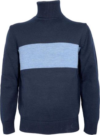 Paul & Shark High Neck Sweater Blue Stripe - Heren - Coltruien - Blauw - M - Wol - Truien & Vesten