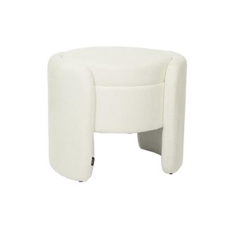 Sweeek Puff de tela con almacenaje contempor&aacute;neo, blanco