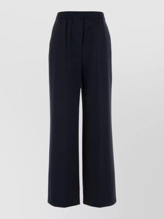 Max Mara wool mallo trousers wide leg back pockets