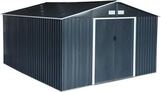 Sweeek Caseta met&aacute;lica de jard&iacute;n de 12 99m&sup2;, antracita