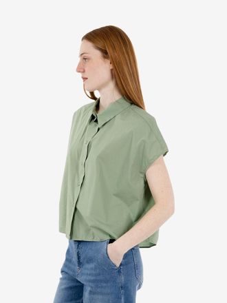 Xacus Camicia Marcelle crop verde