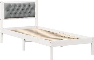 vidaXL Estructura De Cama Gris Claro 80 X 200 Cm Madera De Pino Macizo Vidaxl