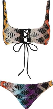 Missoni Bikini met zigzag patroon - Zwart