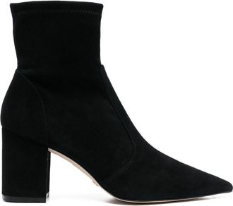 Stuart Weitzman suede ankle boots - women - Calf Leather/Calf Leather/Calf Leather/Fabric - 35,5 - Black