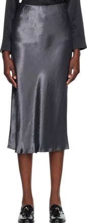 Max Mara Alessio Midi Skirt In Steel