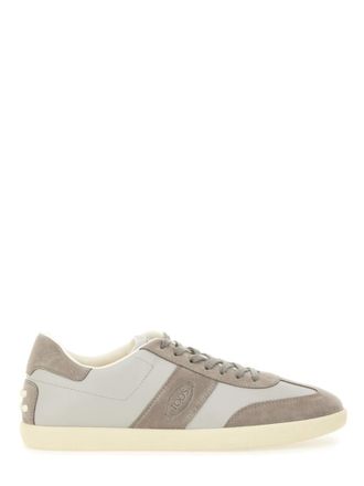 Tod's White Color Block Collection Sneakers