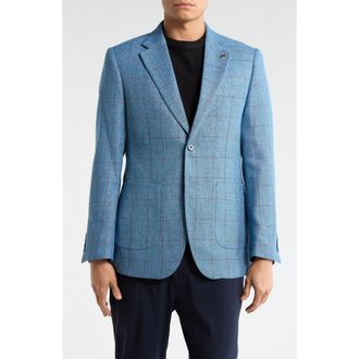 T.R. Premium Slim Fit Two Button Blazer in Blue at Nordstrom Rack, Size Xx-Large