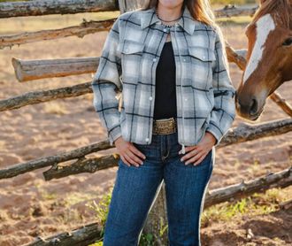Ariat Warrington Cropped Jacket In Grey