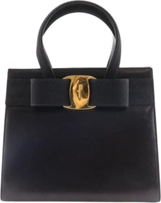Ferragamo Pre-owned Handbags, female, Black, Size: ONE SIZE Pre-owned Handbag