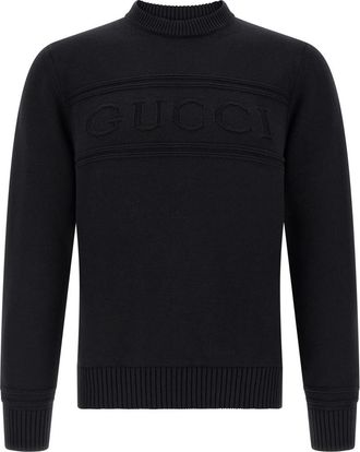 Gucci Black Logo Crew Neck Sweater