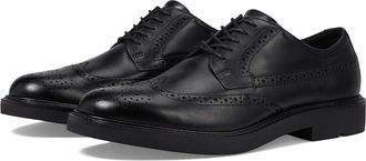 Ecco London Wing Tip Oxford Mens Shoes Black : EU 44 (US Mens 10-10.5) M, Leather