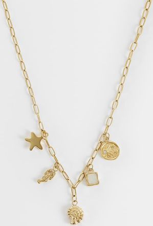 Abbott Lyon collana con charm ocean placcata in oro 18k