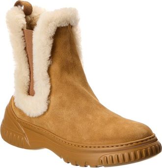 Dior D-Racer Suede & Shearling Boot