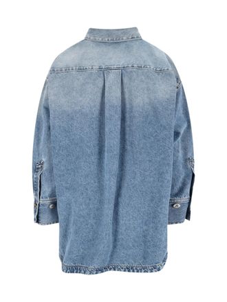 The Attico Womens Shirts Blue Cotton