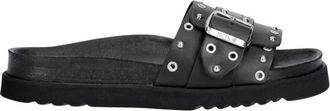 Scholl Joyce Slippers - Dames - Sandalen - Zwart - 40 EU - Leer - Schoenen