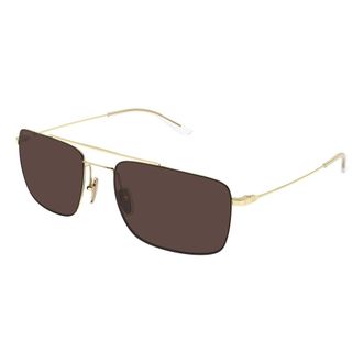 Gucci Navigator Zonnebril - Heren - Zonnebrillen - Geel - 59 MM - Nylon - Accessoires