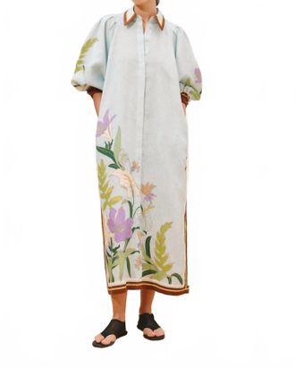Alemais Alfie Shirtdress In Iced Blue
