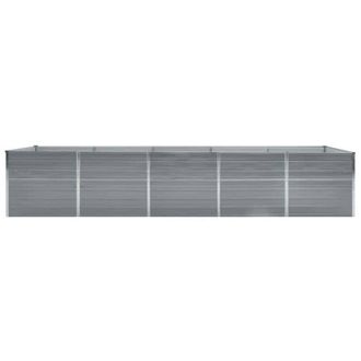 Berkfield Home Garden Raised Bed Galvanised Steel 400x80x77 cm Grey | Size: 400 x 80 x 77 cm