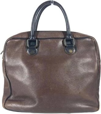 Louis Vuitton Vintage, unisex, Bruin, ONE Size, Leer, Pre-owned M92532 Briefcase