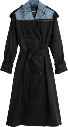 Desigual Mujer, Abrigos, Negro, Talla: XL
