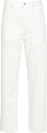 Jil Sander Witte Straight Jeans Casual Stijl - Dames - Regular Fit Jeans - Wit - W24 - Katoen - Jeans