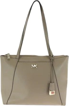 Michael Kors Pre-owned Leren Tote Bag - Dames - Vintage Shopper - Beige - ONE Size - Leer - Vintage