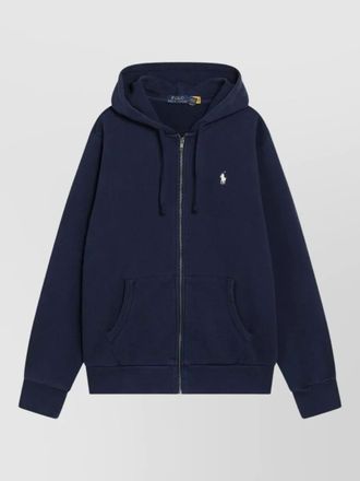Polo Ralph Lauren knit hoodie sweater front pockets ribbed trims