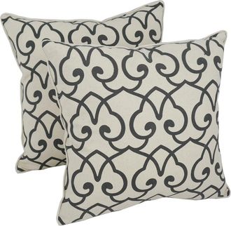 Blazing Needles 18-inch Corded Throw Pillows with Inserts (Set of 2)