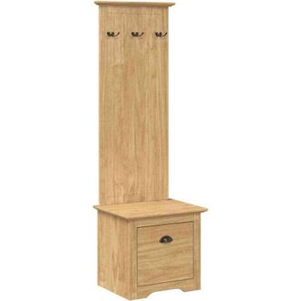 vidaXL Hallway Cabinet with Drawer BODO Honey Brown 50 x 40 x 156.7 cm vidaXL