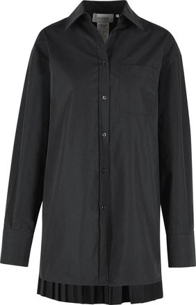 Sportmax Nespolo Black Cotton Blend Shirt Dress
