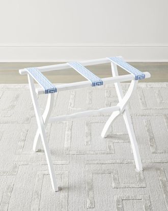 Gate House Furniture Greek Key Straps Luggage Rack