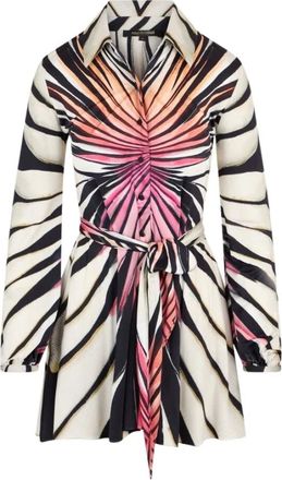 Roberto Cavalli Kleedjes, Dames, Veelkleurig, S, Leer, Ray Of Paradise Print Mini Jurk